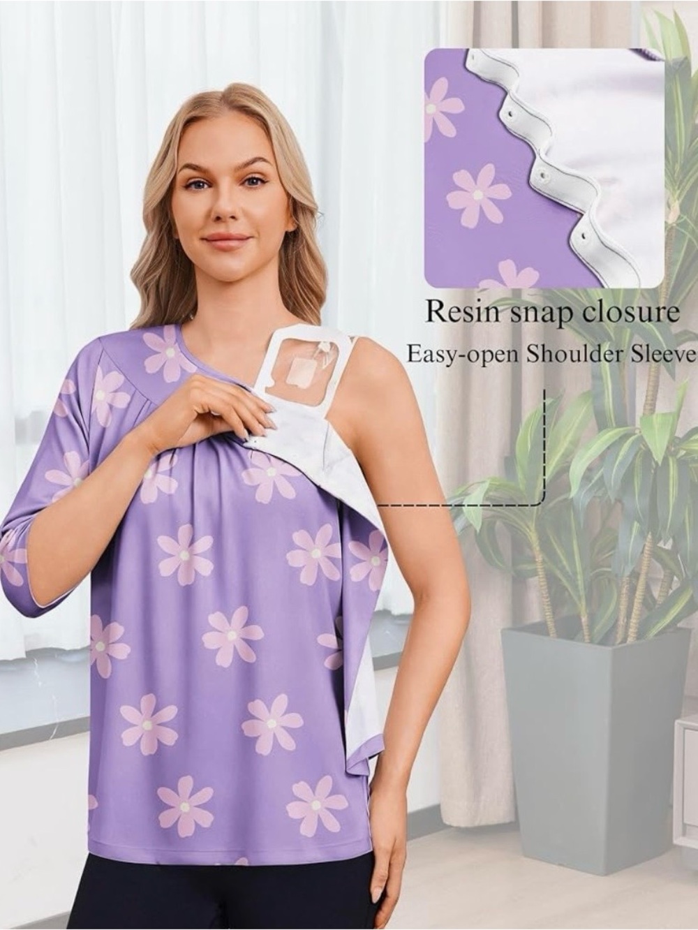 Deyeek Chemo/Post Surgery Top LG